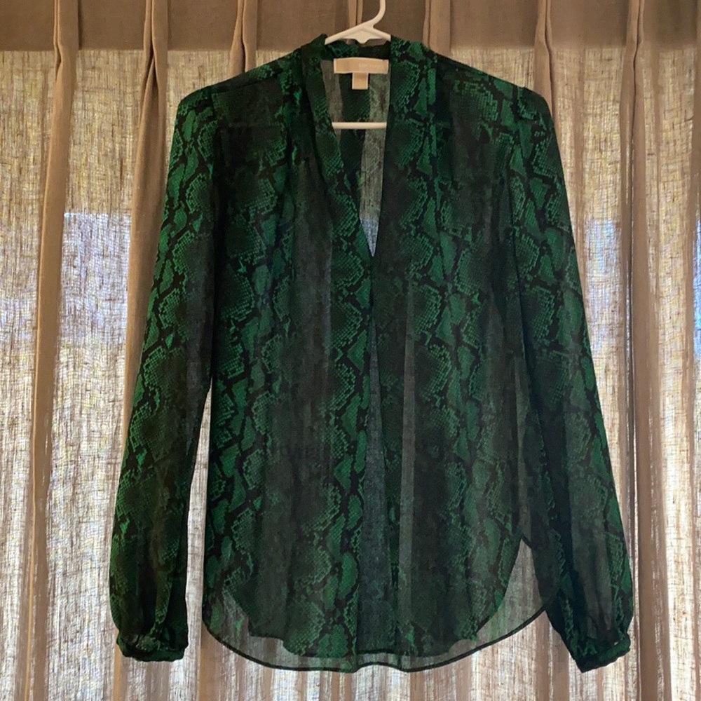 Michael Kors Snakeskin Print Blouse